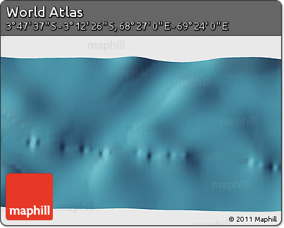 Satellite 3D Map of the Area around 3° 30' 2" S, 68° 55' 30" E