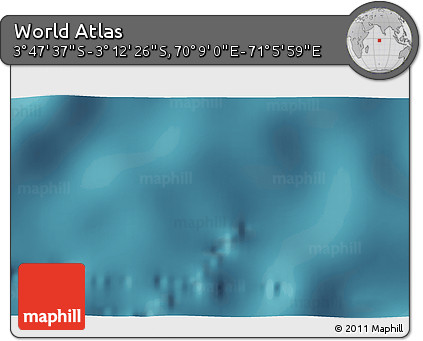 Satellite 3D Map of the Area around 3° 30' 2" S, 70° 37' 30" E