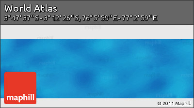 Physical Panoramic Map of the Area around 3° 30' 2" S, 76° 34' 29" E