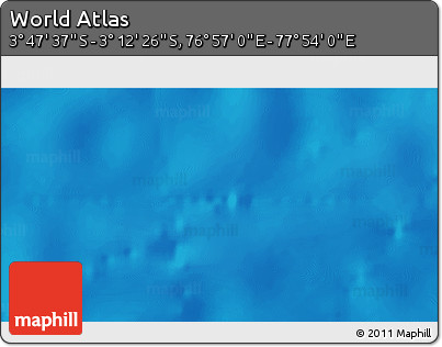Physical 3D Map of the Area around 3° 30' 2" S, 77° 25' 30" E