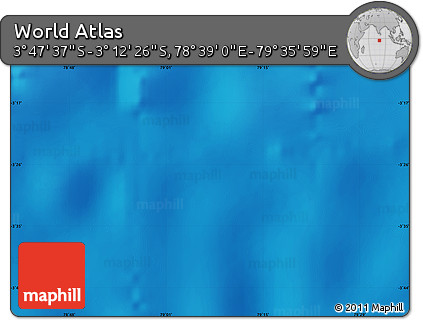 Physical Map of the Area around 3° 30' 2" S, 79° 7' 30" E