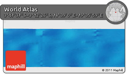 Physical Panoramic Map of the Area around 3° 30' 2" S, 79° 7' 30" E