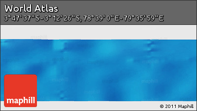 Physical Panoramic Map of the Area around 3° 30' 2" S, 79° 7' 30" E