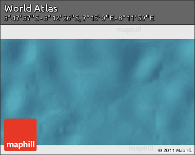 Satellite 3D Map of the Area around 3° 30' 2" S, 7° 43' 29" E
