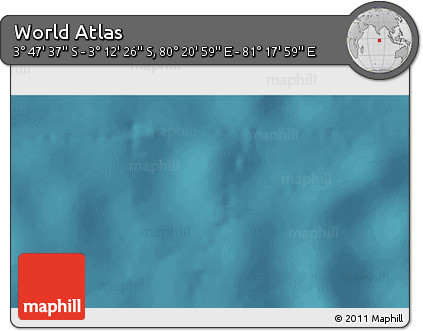 Satellite 3D Map of the Area around 3° 30' 2" S, 80° 49' 29" E