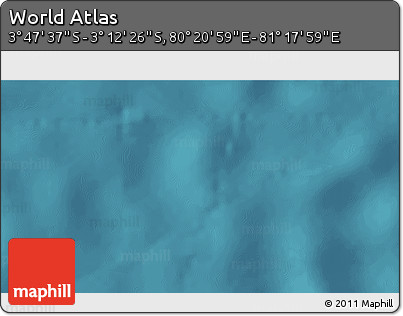 Satellite 3D Map of the Area around 3° 30' 2" S, 80° 49' 29" E