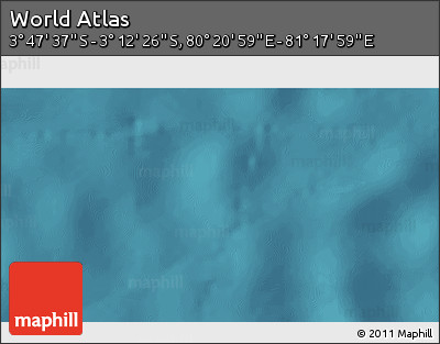 Satellite 3D Map of the Area around 3° 30' 2" S, 80° 49' 29" E