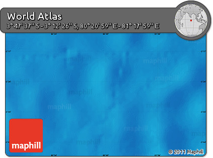 Physical Map of the Area around 3° 30' 2" S, 80° 49' 29" E