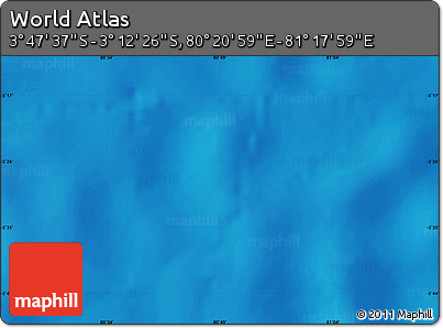 Physical Map of the Area around 3° 30' 2" S, 80° 49' 29" E