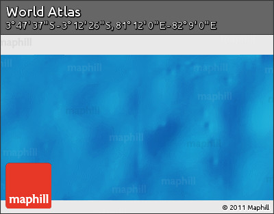 Physical 3D Map of the Area around 3° 30' 2" S, 81° 40' 30" E