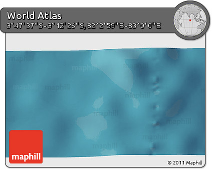 Satellite 3D Map of the Area around 3° 30' 2" S, 82° 31' 30" E