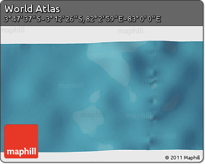 Satellite 3D Map of the Area around 3° 30' 2" S, 82° 31' 30" E