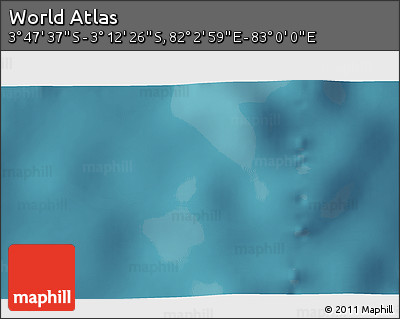 Satellite 3D Map of the Area around 3° 30' 2" S, 82° 31' 30" E