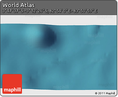 Satellite 3D Map of the Area around 3° 30' 2" S, 83° 22' 30" E