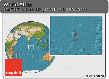 Satellite Location Map of the Area around 3° 30' 2" S, 83° 22' 30" E