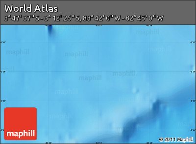 Physical Map of the Area around 3° 30' 2" S, 83° 13' 29" W