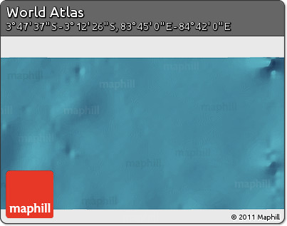 Satellite 3D Map of the Area around 3° 30' 2" S, 84° 13' 29" E