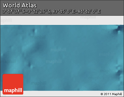 Satellite 3D Map of the Area around 3° 30' 2" S, 84° 13' 29" E