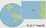 Savanna Style Location Map of the area around 3° 30' 2" S, 84° 4' 29" W