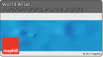 Physical Panoramic Map of the Area around 3° 30' 2" S, 85° 55' 30" E