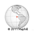Outline Map of the Area around 3° 30' 2" S, 86° 37' 30" W, rectangular outline