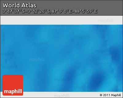 Physical 3D Map of the Area around 3° 30' 2" S, 87° 37' 30" E