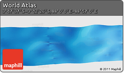Physical Panoramic Map of the Area around 3° 30' 2" S, 88° 28' 29" E