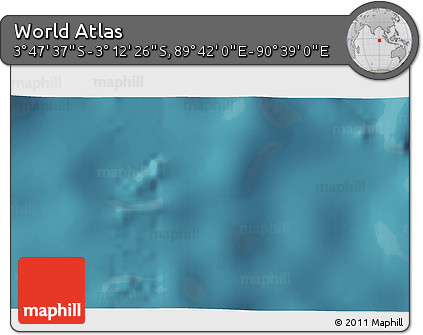 Satellite 3D Map of the Area around 3° 30' 2" S, 90° 10' 30" E