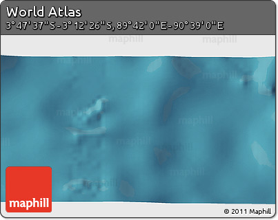 Satellite 3D Map of the Area around 3° 30' 2" S, 90° 10' 30" E