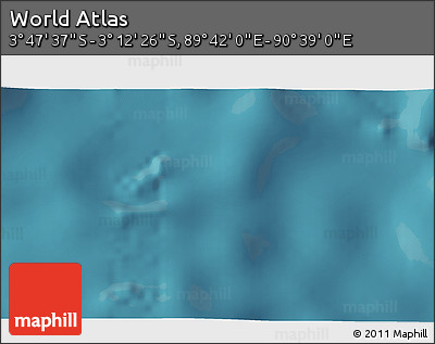 Satellite 3D Map of the Area around 3° 30' 2" S, 90° 10' 30" E