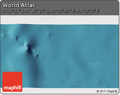 Satellite 3D Map of the Area around 3° 30' 2" S, 91° 1' 30" E