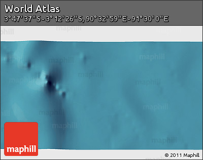 Satellite 3D Map of the Area around 3° 30' 2" S, 91° 1' 30" E