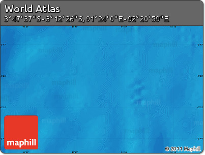 Physical Map of the Area around 3° 30' 2" S, 91° 52' 30" E