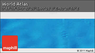 Physical Panoramic Map of the Area around 3° 30' 2" S, 91° 52' 30" E