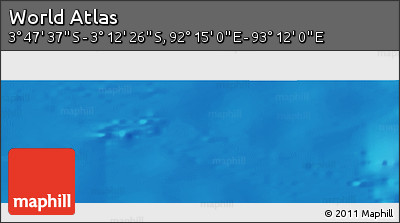 Physical Panoramic Map of the Area around 3° 30' 2" S, 92° 43' 29" E