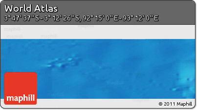 Physical Panoramic Map of the Area around 3° 30' 2" S, 92° 43' 29" E