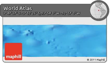 Physical Panoramic Map of the Area around 3° 30' 2" S, 93° 25' 30" W