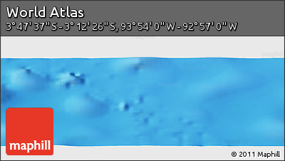 Physical Panoramic Map of the Area around 3° 30' 2" S, 93° 25' 30" W