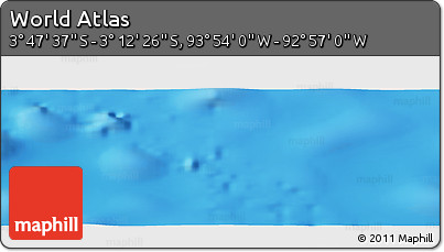Physical Panoramic Map of the Area around 3° 30' 2" S, 93° 25' 30" W