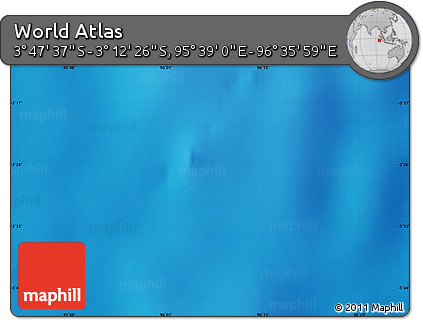 Physical Map of the Area around 3° 30' 2" S, 96° 7' 30" E