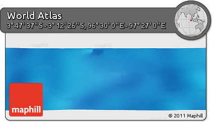 Physical Panoramic Map of the Area around 3° 30' 2" S, 96° 58' 29" E