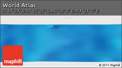 Physical Panoramic Map of the Area around 3° 30' 2" S, 96° 58' 29" E