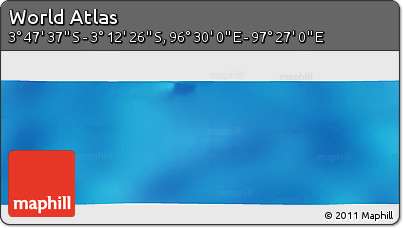 Physical Panoramic Map of the Area around 3° 30' 2" S, 96° 58' 29" E