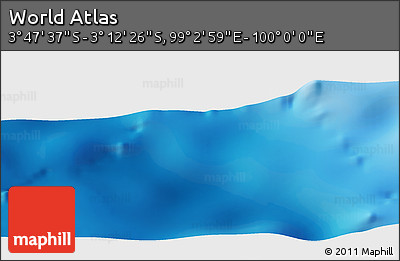 Physical Panoramic Map of the Area around 3° 30' 2" S, 99° 31' 30" E