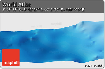 Physical Panoramic Map of the Area around 3° 30' 2" S, 99° 31' 30" E