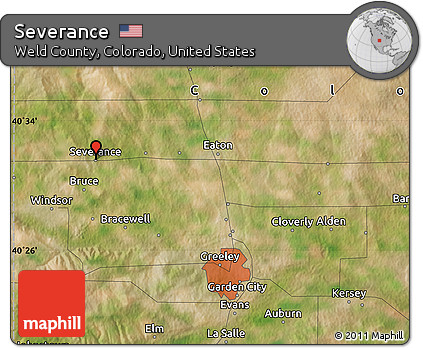 Satellite Map of Severance