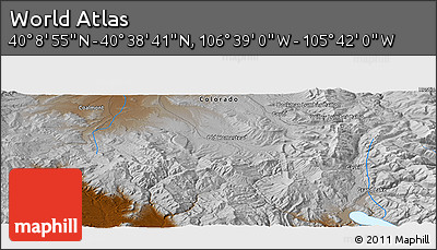 Physical Panoramic Map of the Area around 40° 23' 48" N, 106° 10' 30" W