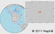 Gray Location Map of the area around 40° 23' 48" N, 107° 1' 30" W