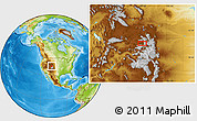 Physical Location Map of the area around 40° 23' 48" N, 107° 1' 30" W