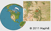 Satellite Location Map of the area around 40° 23' 48" N, 107° 1' 30" W